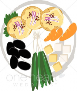 Appetizer Tray Clipart | Wedding Food Clipart
