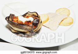 Stock Illustration - Appetizer with eggplant. Clipart Drawing ...