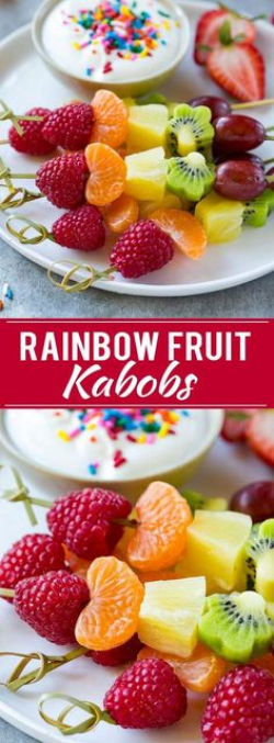 Summer DIY: Easy Fruit Kabob Place Cards | Fruit kabobs, Kabobs and ...