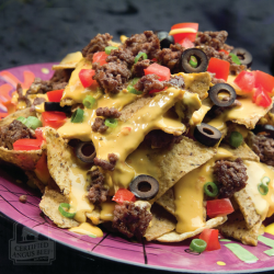Cheesy Loaded Beefy Nachos | Wishes and Dishes