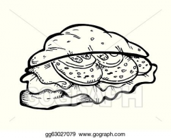 Vector Art - Sandwich doodle. EPS clipart gg63027079 - GoGraph