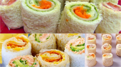 Sandwich Rollups or Pinwheels - Bread Sushi - Kid's Video Recipes ...
