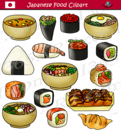 Japanese Food Clipart Bundle Asian Food by I 365 Art | TpT