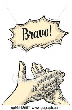 Vector Illustration - Man clapping hands, applause sign ...