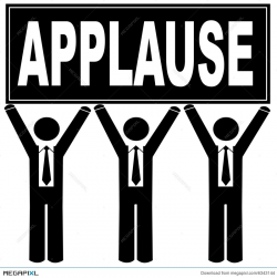 Team Holding Applause Sign Illustration 6343144 - Megapixl