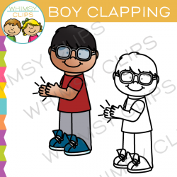 Boy Clapping Clip Art , Images & Illustrations | Whimsy Clips
