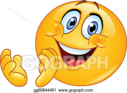 Vector Art - Clapping emoticon. EPS clipart gg60844461 - GoGraph