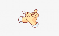 Cartoon Applause Gesture, Finger, Applaud, Refuel PNG Image and ...