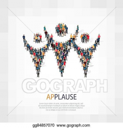 Vector Stock - Applause symbol people crowd. Clipart Illustration ...