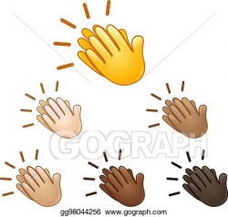 Vector Art - Clapping hands sign emoji. EPS clipart gg98044256 - GoGraph