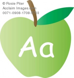 letter of alphabet on apple clipart & stock photography | Acclaim Images