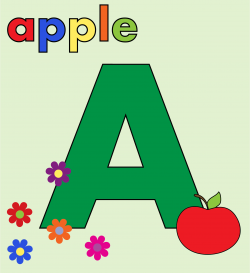 Clipart - Apple Alphabet A