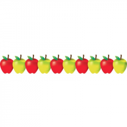Red and green apples border | Digital Scrapbook | Red apple ...