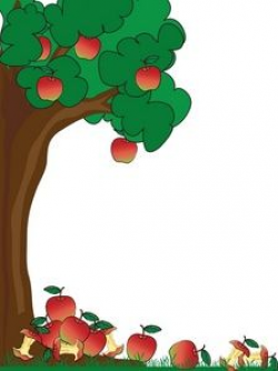 Green Page Border of apple trees | Apple Tree Clip Art Images Apple ...