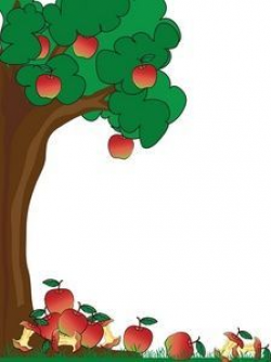 Green Page Border of apple ... | A is for APPLES | Pinterest