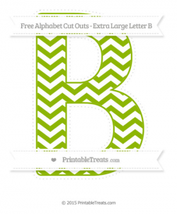 Free Apple Green Chevron Extra Large Capital Letter B Cut Outs ...