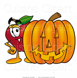 Cuisine Clipart of a Friendly Red Apple Character Mascot Standing ...