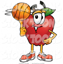 Stock Cartoon of a Cute Sporty Red Apple Character Mascot Spinning a ...