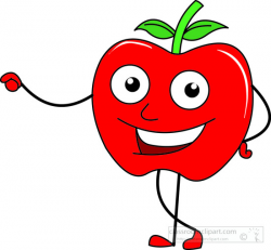 Fruits Clipart- smiling-apple-character-wth-arms-legs - Classroom ...