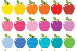 Apple clipart colorful - Pencil and in color apple clipart colorful
