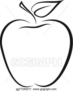 Vector Art - Sketch of apple. Clipart Drawing gg71340311 - GoGraph