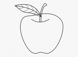 Black And White Apple Clipart - Simple Drawing Of Apple ...
