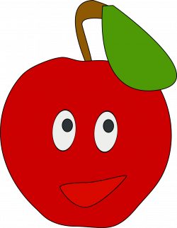 Clipart - smiling apple