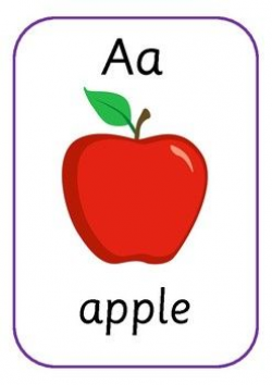 نتيجة بحث الصور عن a apple flashcard | Free printable ...