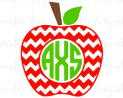 Chevron Apple SVG Apple SVG Apple Split Monogram SVG Svg