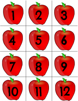 Apple Number Cards