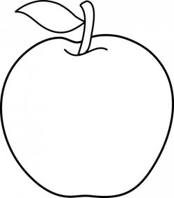 Black and White Apple Outline | Preschool Fall | Apple clip ...