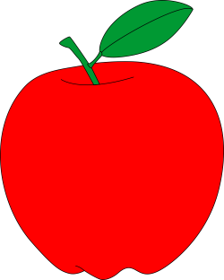 Red apple free vector clipart | Free Printable PDF