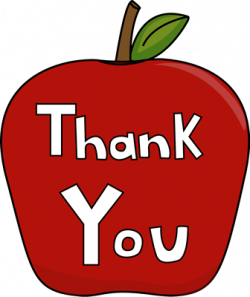 images of thank you clip art | Thank You Apple - big red apple with ...