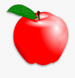 Red Apple Clipart - Apple Clipart Transparent #145 - Free ...