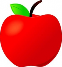 Apple Clip Art Vector | Clipart | Pinterest | Red apple, Clip art ...