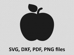 Apple silhouette SVG / Apple DXF / Apple Clipart / Apple Files ...
