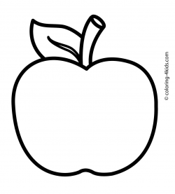 Impressive Inspiration Apple Clipart Two Fruits Coloring Pages ...