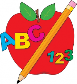 Teacher Apple Clipart - Letters