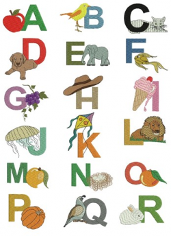 A is for Apple Alphabet Filled by Tea Tree EmbroideriesRFT-0060 Tea ...