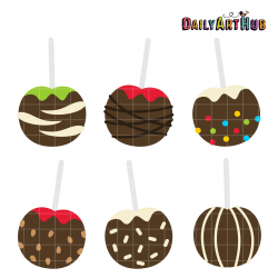 Chocolate Dipped Apples Clip Art Set – Daily Art Hub – Free Clip Art ...