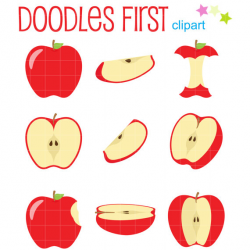 Apple Slices Clip Art for Scrapbooking Card Making Cupcake
