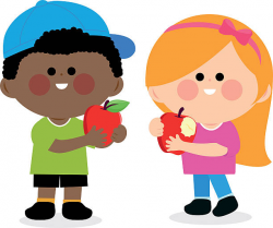 Kid Eating Apple Clipart - ClipartUse