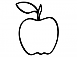 28+ Collection of Apple Clipart Outline | High quality, free ...