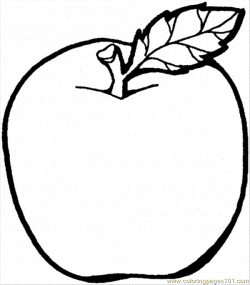 Black And White Apple Clip Art Free Coloring Page For Kids | Kids ...