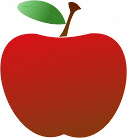 Clipart - Simple Red Apple - Clip Art Library