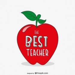1 Teacher Apple Clipart – Letters throughout #1 Teacher Apple ...