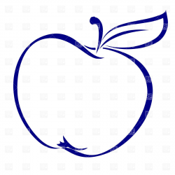 Apple shape simple outline Vector Image | Vector clipart, Outlines ...