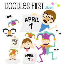 Silly April Fool's Day Clipart Digital Clip Art for