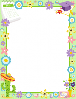 Printable May border. Use the border in Microsoft Word or other ...