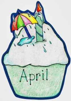 April Cupcake Clipart - Letters